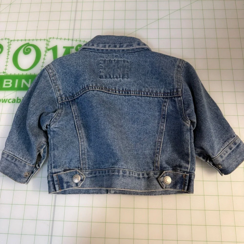 Vintage Classic Gap Baby Denim Light Wash Snap Jean Jacket 3-12 months retro boy